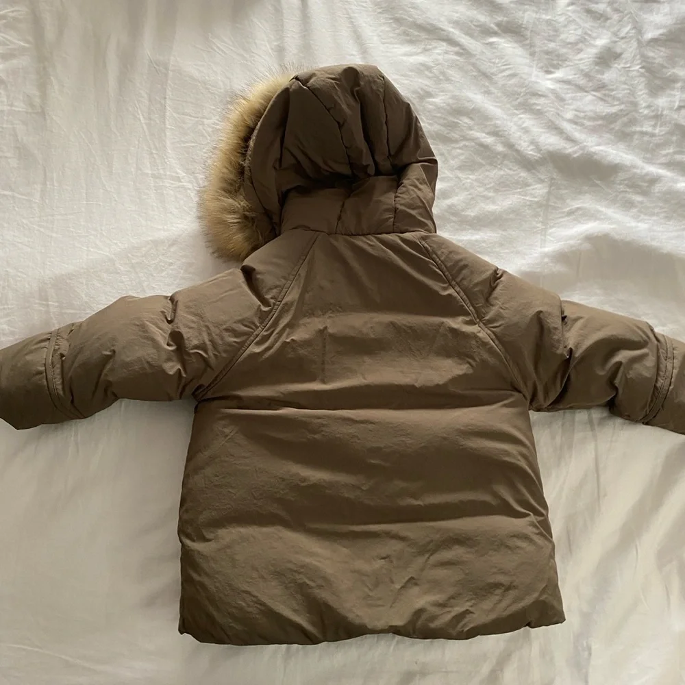 ZARA kids winter down jacket unisex repellent brown 3-4 years (40.9 inches) - Picture 3 of 6